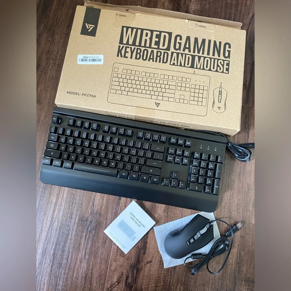 All-Metal WIRED Panel Rainbow Computer Keyboard with mouse